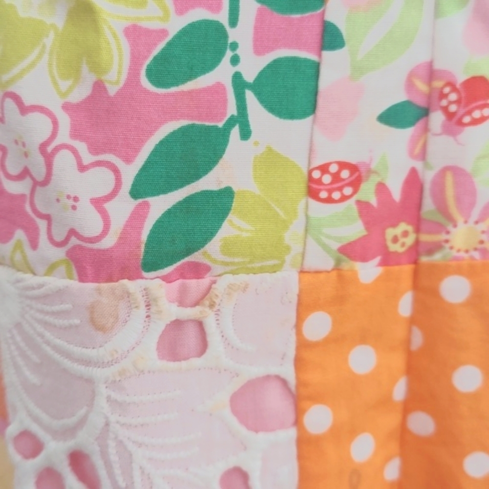 Lilly Pulitzer Multi-Color Patchwork Strapless Mi… - image 6